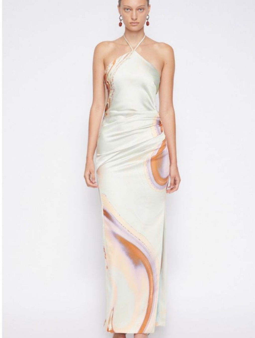Jonathan Simkhai Hansel Marble Satin Gown